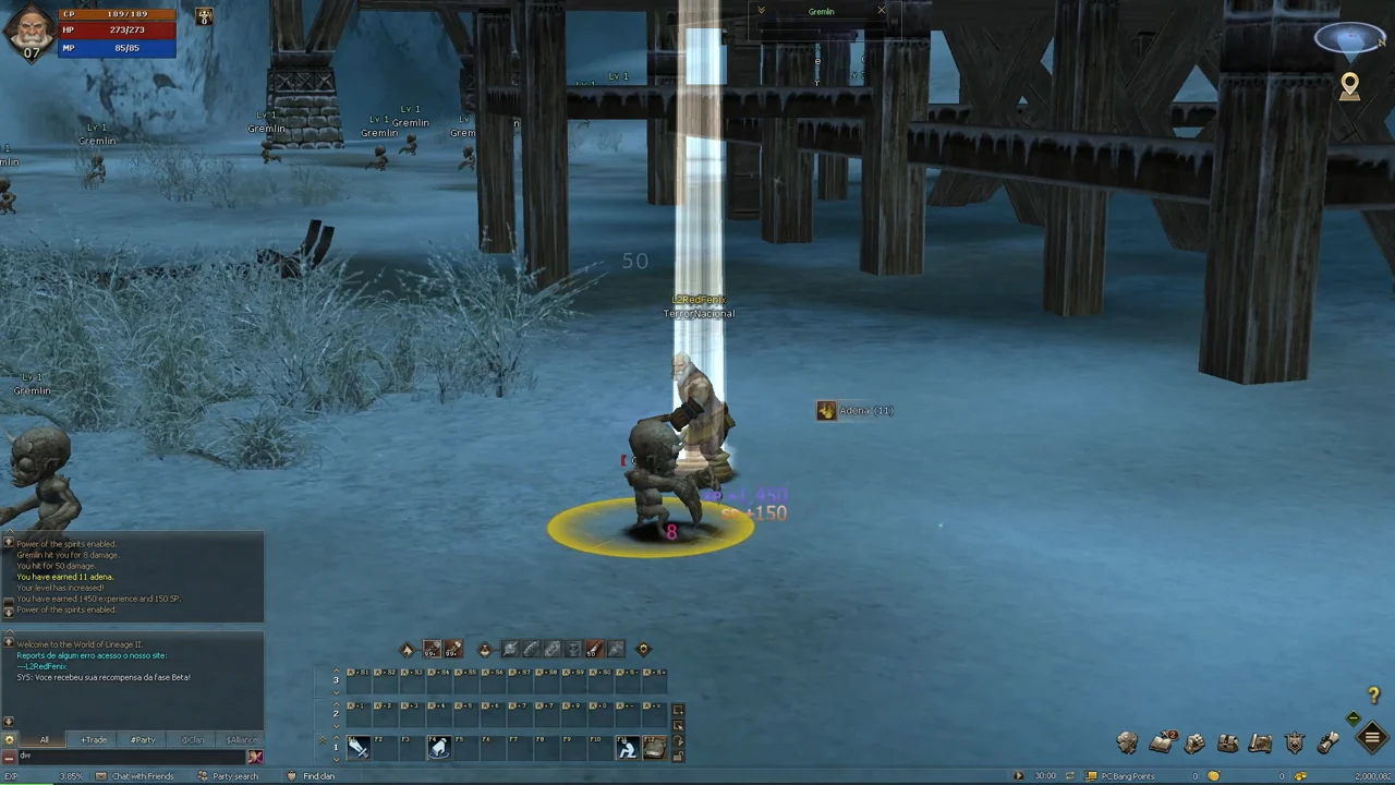 Anão do L2RedFenix enfrentando um Gremlin na nova interface